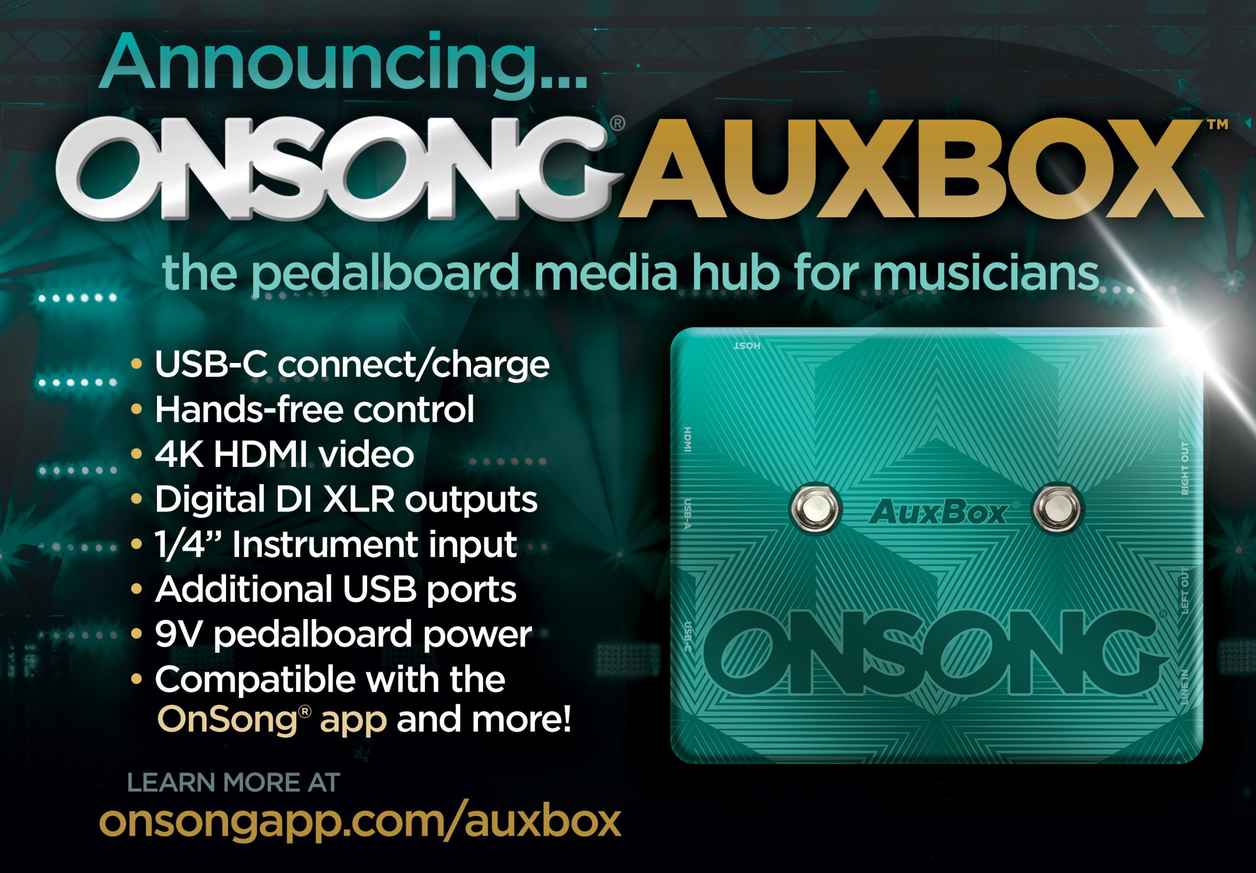OnSong Pushes the Boundaries of the Music Hardware Industry with the Reveal of the OnSong® AuxBox™